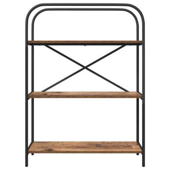 B?cherregal 3 Ebenen 80 x 30 x 109 cm Holzwerkstoff Altholz