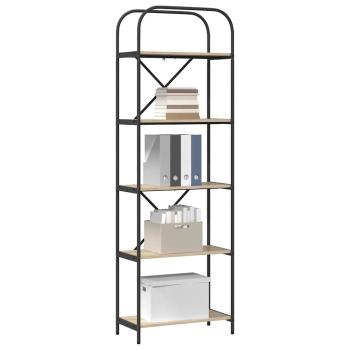 Bücherregal 5 Ebenen 60 x 30 x 183 cm Holzwerkstoff