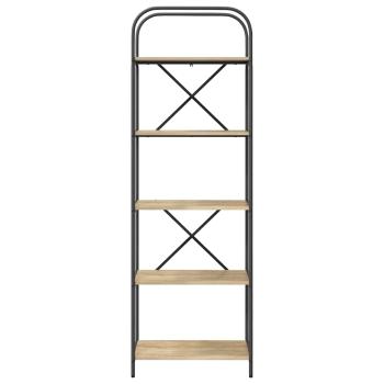 Bücherregal 5 Ebenen 60 x 30 x 183 cm Holzwerkstoff