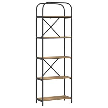 Bücherregal 5 Ebenen 60 x 30 x 183 cm Holzwerkstoff