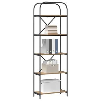 Bücherregal 5 Ebenen 60 x 30 x 183 cm Holzwerkstoff