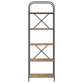 Bücherregal 5 Ebenen 60 x 30 x 183 cm Holzwerkstoff