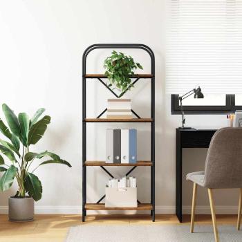 Bücherregal 4 Ebenen 60 x 30 x 146 cm Holzwerkstoff Altholz