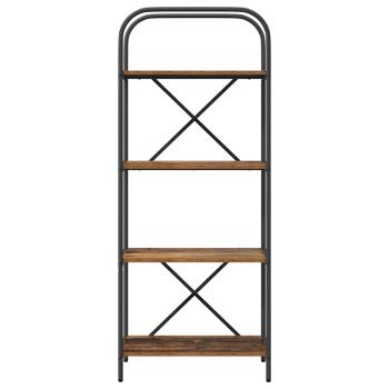 Bücherregal 4 Ebenen 60 x 30 x 146 cm Holzwerkstoff Altholz