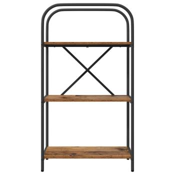 B?cherregal 3 Ebenen 60 x 30 x 109 cm Holzwerkstoff Altholz