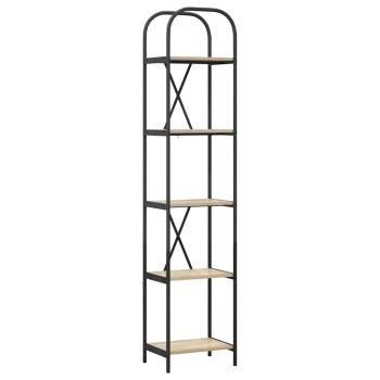 Bücherregal 5 Ebenen 40 x 30 x 183 cm Holzwerkstoff