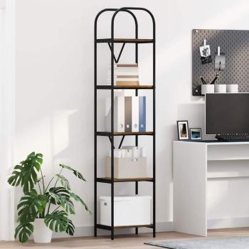 ARDEBO.de - Bücherregal 5 Ebenen 40 x 30 x 183 cm Holzwerkstoff