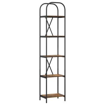 Bücherregal 5 Ebenen 40 x 30 x 183 cm Holzwerkstoff