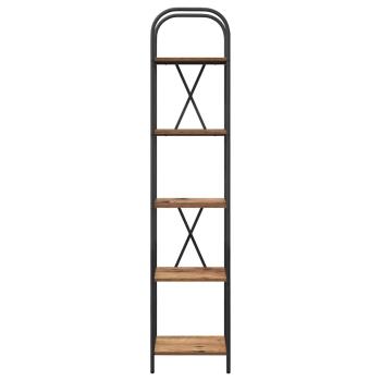 Bücherregal 5 Ebenen 40 x 30 x 183 cm Holzwerkstoff Altholz
