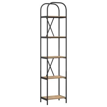 Bücherregal 5 Ebenen 40 x 30 x 183 cm Holzwerkstoff