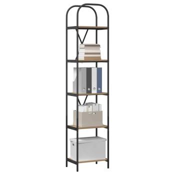 Bücherregal 5 Ebenen 40 x 30 x 183 cm Holzwerkstoff