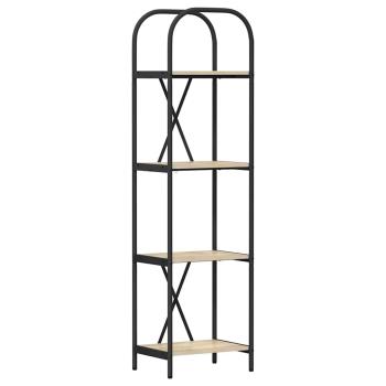 Bücherregal 4 Ebenen 40 x 30 x 146 cm Holzwerkstoff