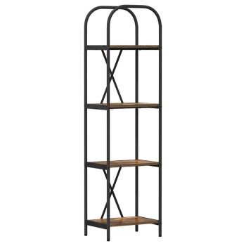 Bücherregal 4 Ebenen 40 x 30 x 146 cm Holzwerkstoff