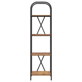 B?cherregal 4 Ebenen 40 x 30 x 146 cm Holzwerkstoff Altholz