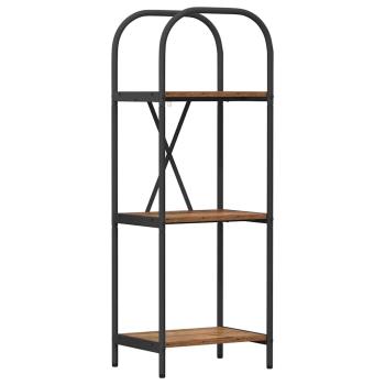Bücherregal 3 Ebenen 40 x 30 x 109 cm Holzwerkstoff Altholz