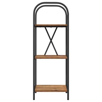 Bücherregal 3 Ebenen 40 x 30 x 109 cm Holzwerkstoff Altholz