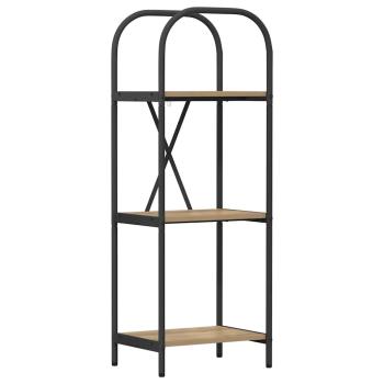 Bücherregal 3 Ebenen 40 x 30 x 109 cm Holzwerkstoff