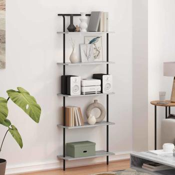 Bücherregal 5 Ebenen 60 x 24 x 168 cm Holzwerkstoff
