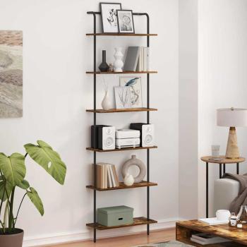 Bücherregal 6 Ebenen 60 x 24 x 203 cm Holzwerkstoff