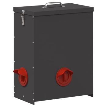 Hühnerfütterer 2 Schwarz 32,5 x 20,5 x 43 cm 25 kg