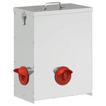 Hühnerfütterer 2 Silber 32,5 x 20,5 x 43 cm 25 kg