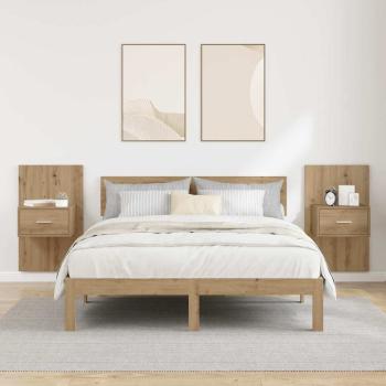 Nachttisch 2 stk. Artisan-Eiche 50 x 32,5 x 80cm Holzwerkstoff