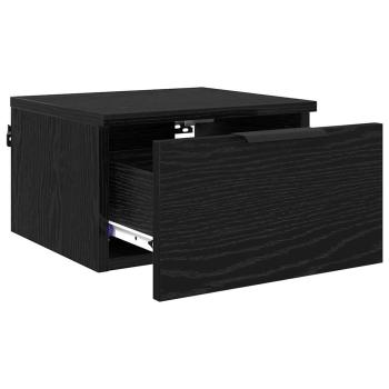 Nachttisch 2 stk. Schwarz Eichen-Optik 34 x 30 x 20 cm