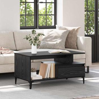 ARDEBO.de - Couchtisch Schwarz Eichen-Optik 90 x 49 x 45 cm Holzwerkstoff
