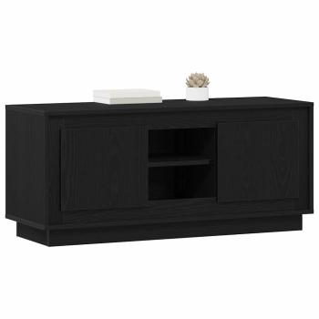TV-Schränk 102 x 35 x 45 cm Schwarz Eichen-Optik Holzwerkstoff