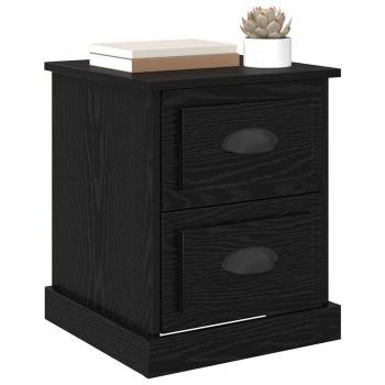 Nachttisch 2 Stk. Schwarz Eichen-Optik 39 x 39 x 47,5 cm