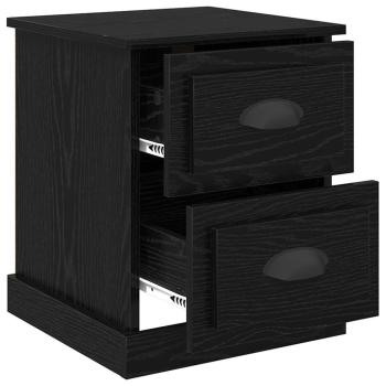Nachttisch 2 Stk. Schwarz Eichen-Optik 39 x 39 x 47,5 cm
