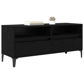 TV-Schränk Schwarz Eichen-Optik 100 x 34,5 x 44,5 cm