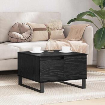 ARDEBO.de - Couchtisch Schwarz Eichen-Optik 55 x 55 x 36,5 cm Holzwerkstoff