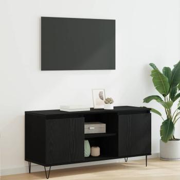 ARDEBO.de - TV-Schränk 104 x 35 x 50 cm Schwarz Eichen-Optik Holzwerkstoff