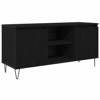 TV-Schränk 104 x 35 x 50 cm Schwarz Eichen-Optik Holzwerkstoff