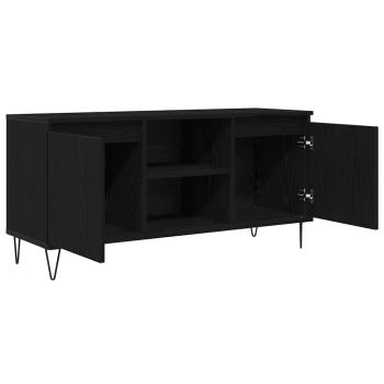 TV-Schränk 104 x 35 x 50 cm Schwarz Eichen-Optik Holzwerkstoff