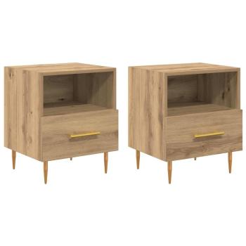 Nachttisch 2 Stk. Braun 40 x 35 x 47,5 cm Holzwerkstoff