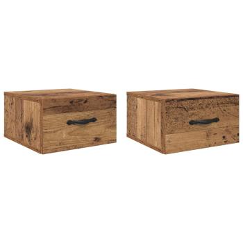Nachttisch 2 stk. Altholz 35 x 35 x 20 cm Holzwerkstoff