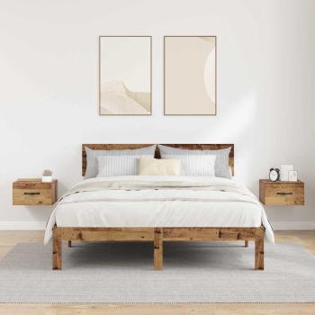 Nachttisch 2 stk. Altholz 35 x 35 x 20 cm Holzwerkstoff