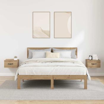 Nachttisch 2 stk. Artisan-Eiche 35 x 35 x 20 cm Holzwerkstoff