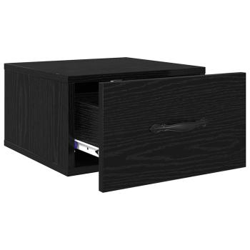 Nachttisch Schwarz Eichen-Optik 35 x 35 x 20 cm Holzwerkstoff