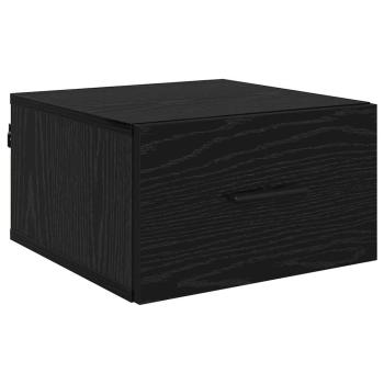 Nachttisch Schwarz Eichen-Optik 35 x 35 x 20 cm Holzwerkstoff