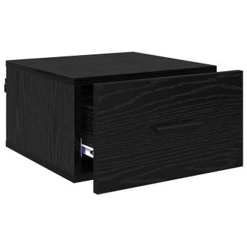 Nachttisch Schwarz Eichen-Optik 35 x 35 x 20 cm Holzwerkstoff