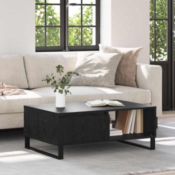 ARDEBO.de - Couchtisch Schwarz Eichen-Optik 90 x 60 x 35 cm Holzwerkstoff