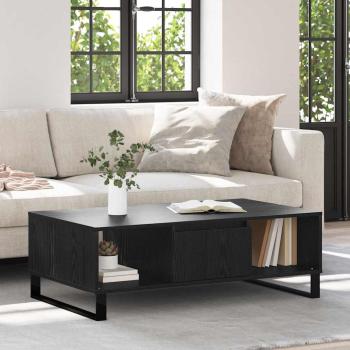 ARDEBO.de - Couchtisch Schwarz Eichen-Optik 104 x 60 x 35 cm Holzwerkstoff