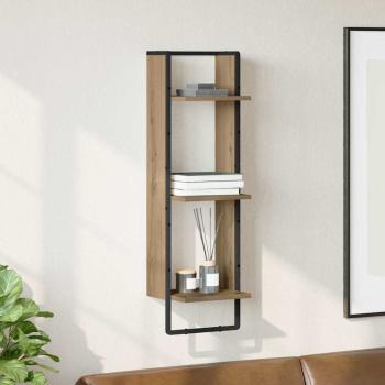 ARDEBO.de - Wandregal Wandhalterung Artisan-Eiche 30 x 25 x 100 cm