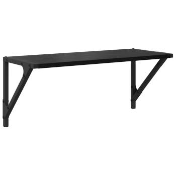 Wandregale 2 stk. Schwarz Eichen-Optik 60 x 25 x 25,5 cm