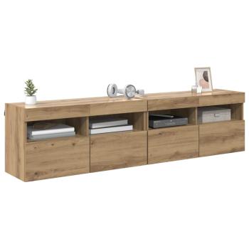TV-Wandregale 2 stk. Artisan-Eiche Holzwerkstoff