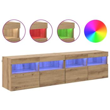 TV-Wandregale 2 stk. Artisan-Eiche Holzwerkstoff