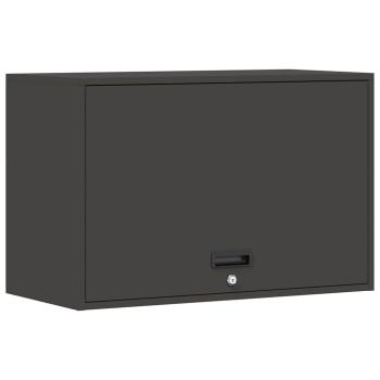 Wandschrank für die Garage mit Gasdrucklift-Tür Schwarz